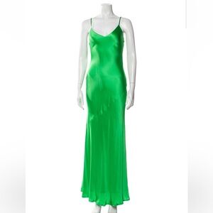 NWT L'AGENCE Green Satin Dress